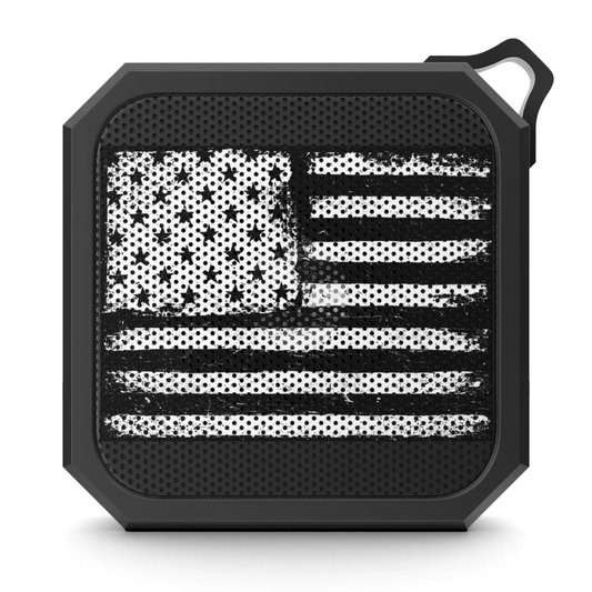 Vintage Striped Printed Portable Wireless Speaker, Compact Outdoor Audio Player With Detachable Hanging Buckle