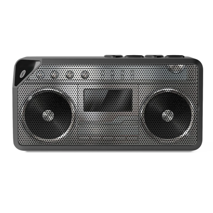 Retro Pattern Wireless Audio Player, Compact Rectangle Speaker Supporting Wired Input And External Storage Playback
