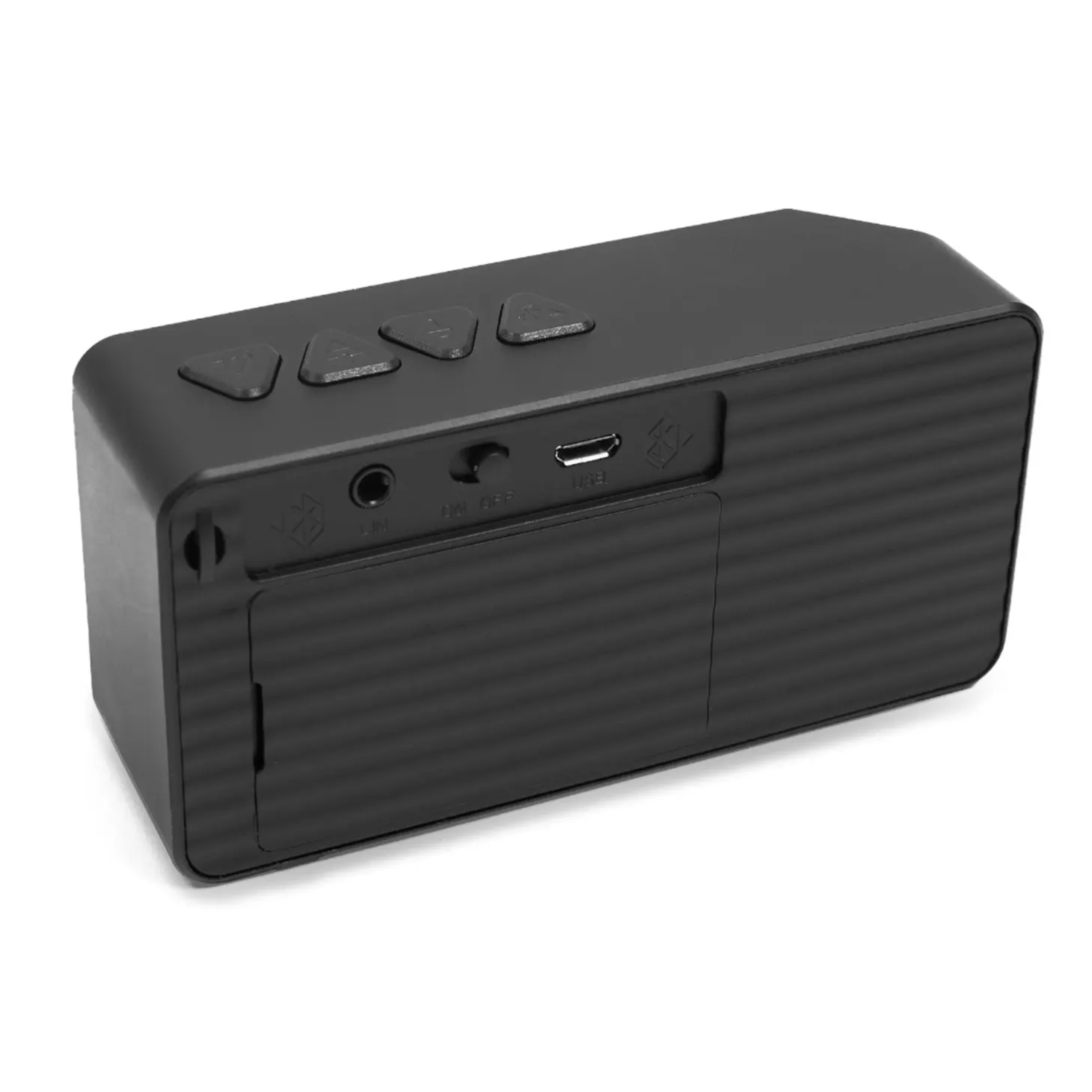 Retro Pattern Wireless Audio Player, Compact Rectangle Speaker Supporting Wired Input And External Storage Playback