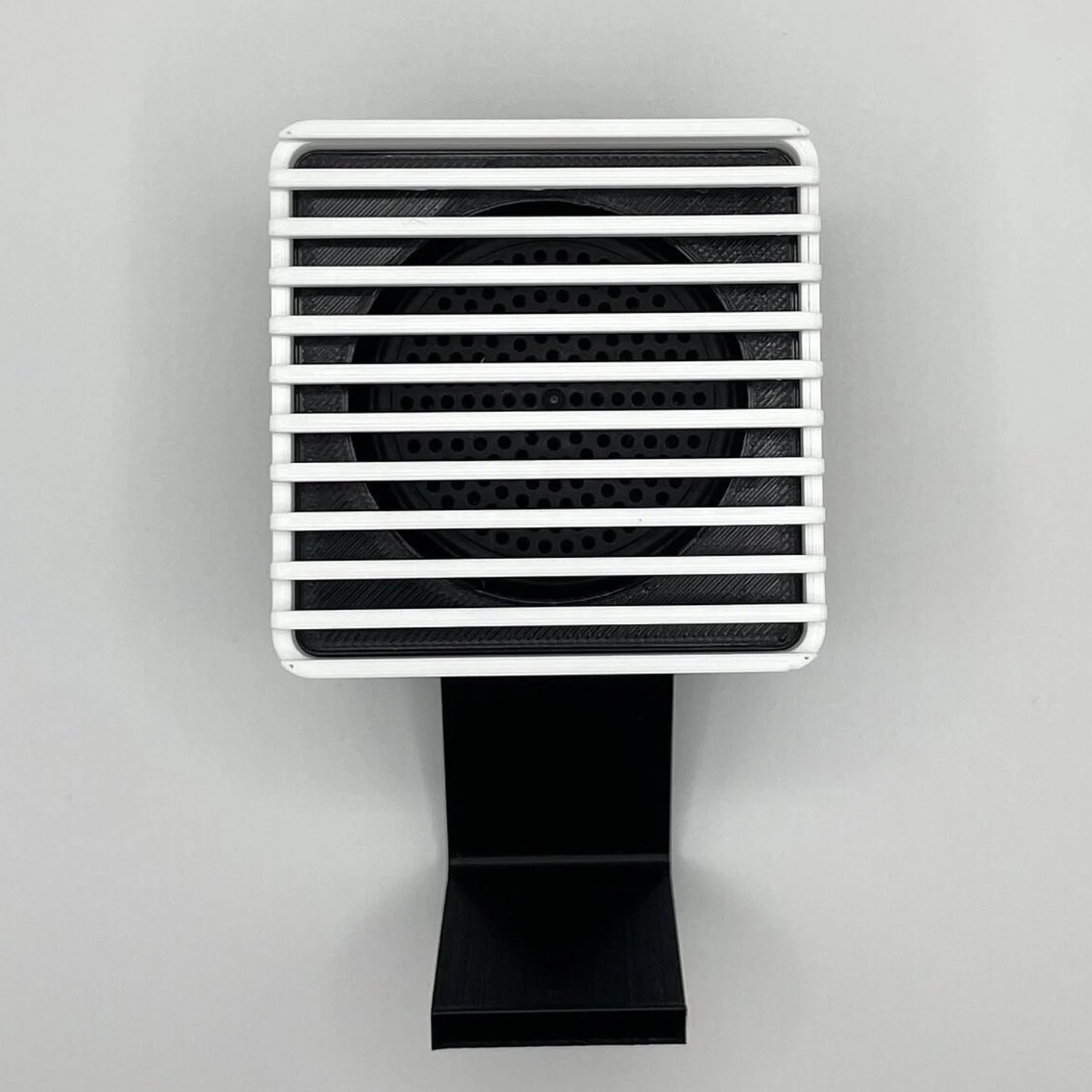 Detachable Square Desktop Wireless Speaker, Slatted Front Shell Audio Device With Independent Compact Sound Unit