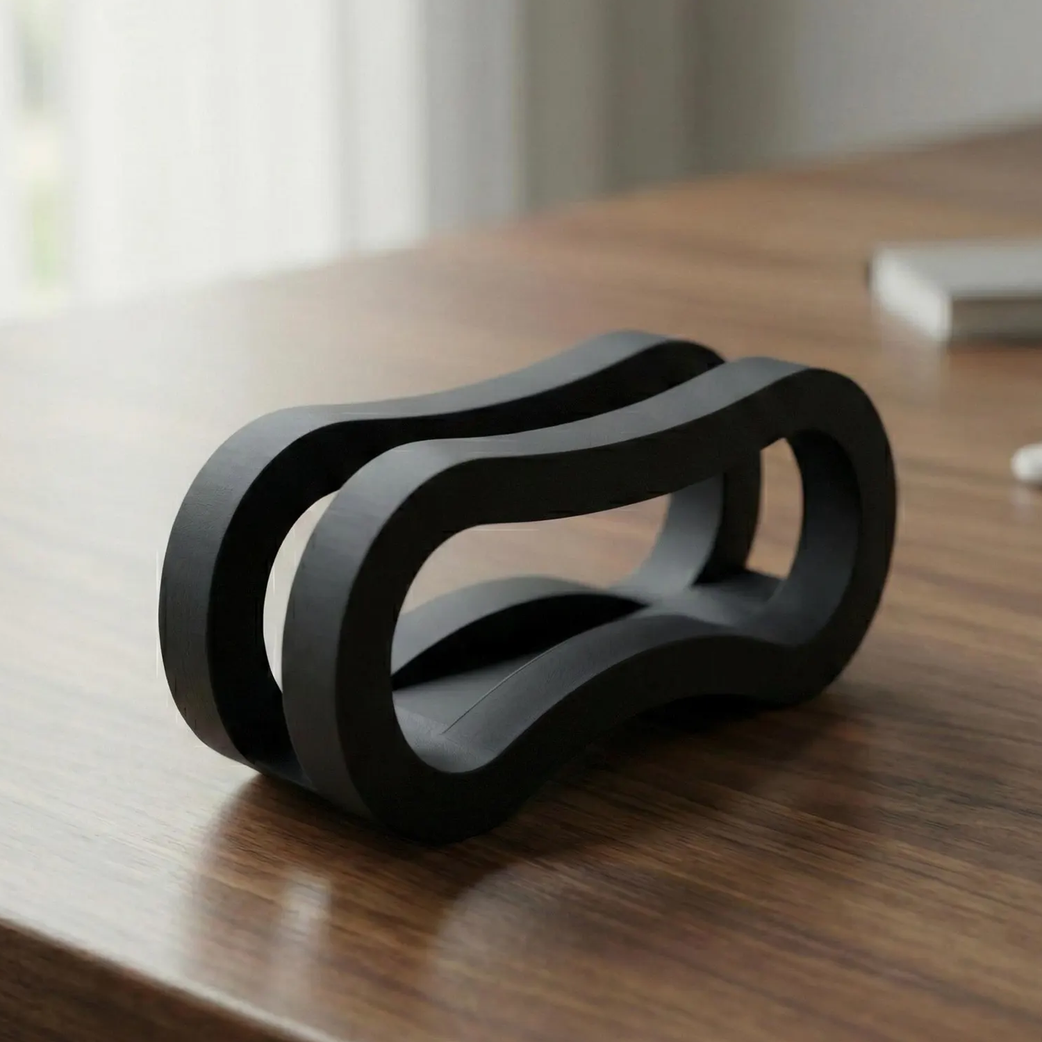 Curved Contour Vertical Notebook Cradle, Streamlined Upright Device Support For Neat Desktop Arrangement
