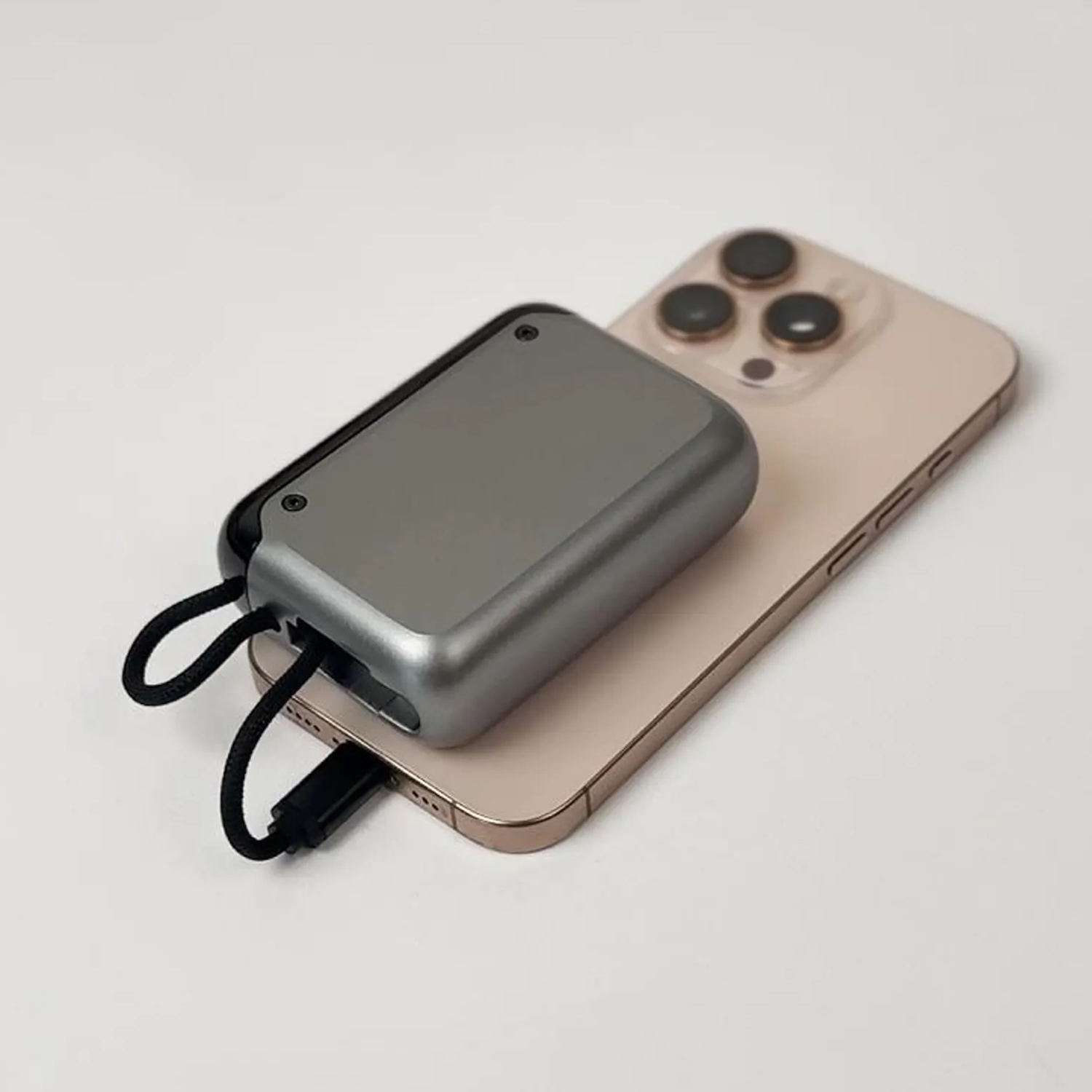 Pocket-Sized Portable Charger, High-Speed External Power Pack With Attached Connecting Wire And Carry Lanyard