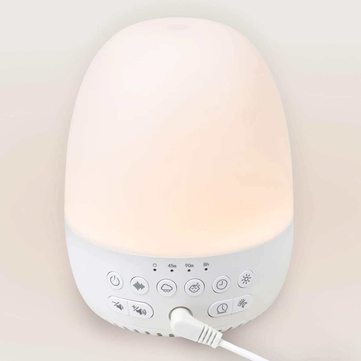Kid-Friendly Sleep Training Night Lamp, Multi-Tone White Noise Light Clock With Custom Rest & Wake Timers