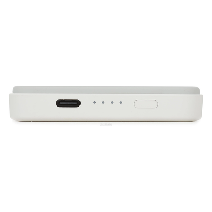 Slim Magnetic Wireless External Battery Pack, Lightweight Pocket-Sized Charger With Visible Power Level Indicators Power Bank